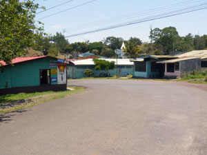 Here's is the center of the village as seen from the bridge.